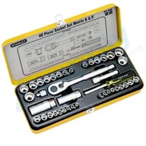 STANLEY 37 PCE 1/4" & 3/8" Drive Metric A/F Socket Set 89-518