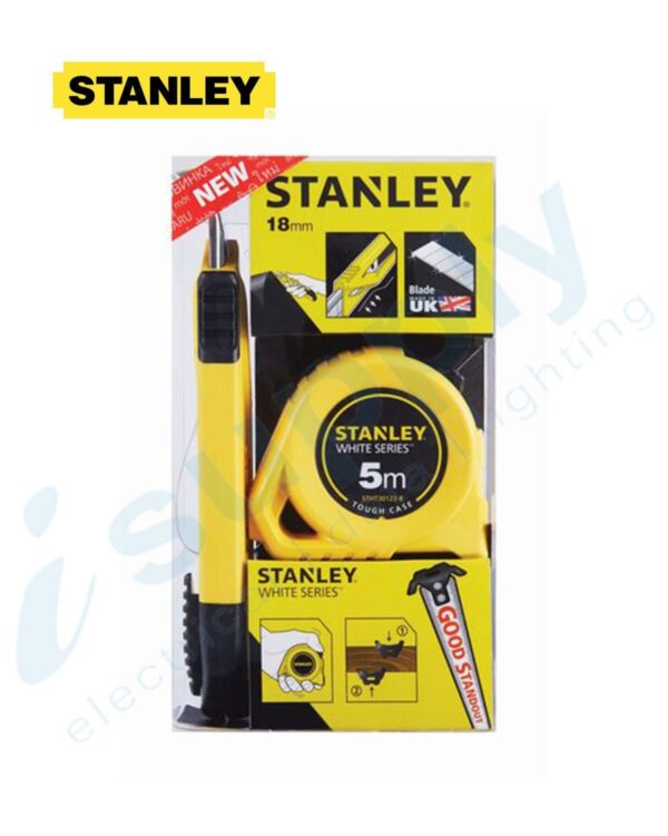 Stanley Stanley 5m Tape Measure 18mm Snap Off Blade Knife ComboPack STHT74253-8 - Image 2