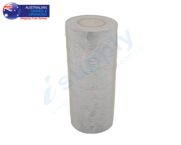 Home Electrical Insulation PVC Tape WHITE 19mm x 20M Single or Bulk Pack - Image 4