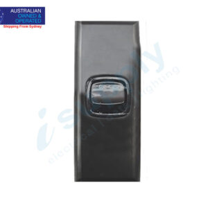 TRANSCO Black Light Switch 1 Gang Architrave Double Pole 240 Volt 10 Amp