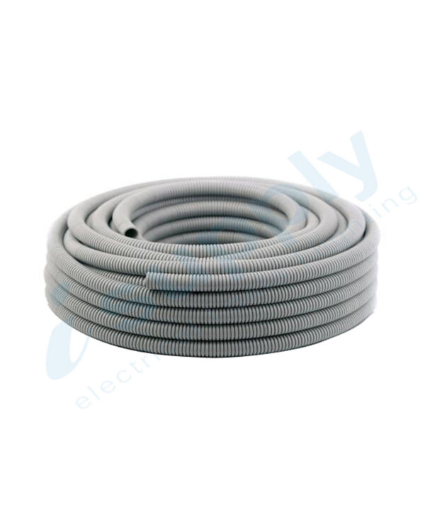 Corrugated Conduit 25mm x 50mtr Roll Grey Medium Duty - Image 5