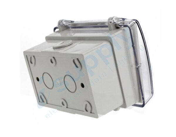 DEXTON Single Power Point 15 amp + Weatherproof Box Lock Clear Lid - Image 5