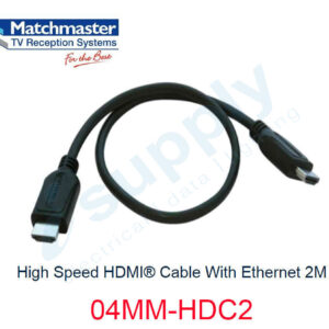MATCHMASTER High Speed HDMI® Cable With Ethernet 2M 04MM-HDC2