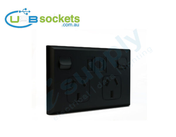 USB Double Power Point Plug Socket Switch Wall Power Australian - Image 3