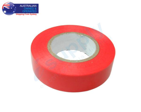 Home Electrical Insulation PVC Tape RED 19mm x 20M Single or Bulk Pack - Image 3