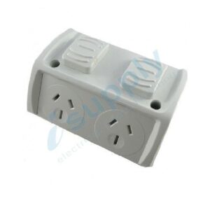 NLS Weatherproof Double Power Point 15 AMP Outlet Socket
