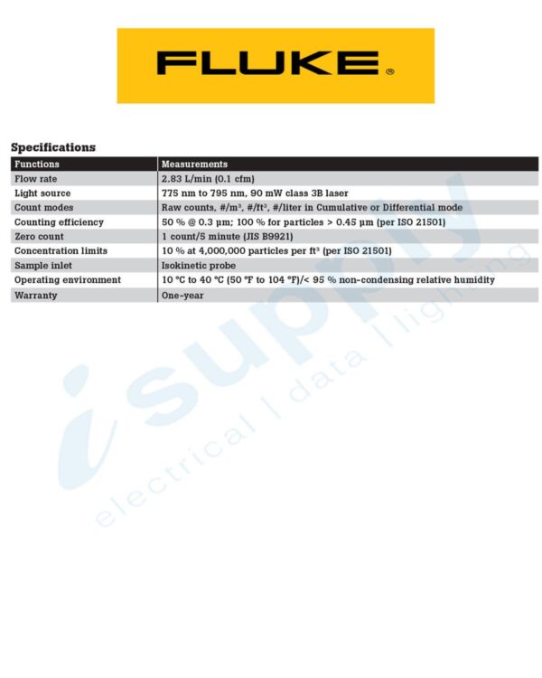 Fluke AIRBORNE PARTICLE COUNTER FLU985 - Image 2