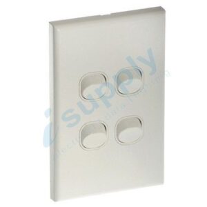 DEXTON 4 Gang Quad Light Switch White Standard DXWS4