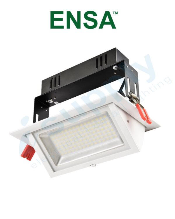 ENSA 48W Premium Rectangular Adjustable LED Downlight (3000K) LEDDL48W3KS