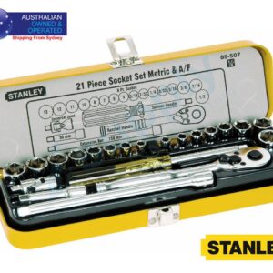 Stanley 21 Piece 1/4" Drive Socket Set Metric & Imperial 89-507