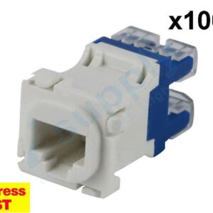 100 x CLIPSAL COMPATIBLE CAT6 RJ45 Data Inserts Jacks Mech EXPRESS POST