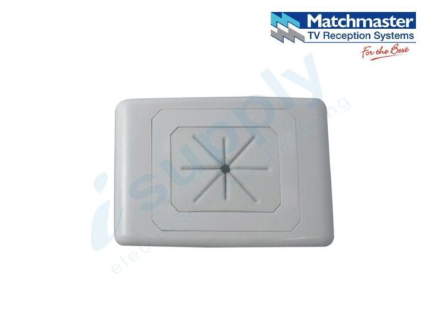 MATCHMASTER Bull Nose Bullnose Protruding Cable Inwall Management Wall Plate Wallplate WHT - Image 2