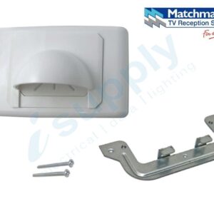 MATCHMASTER Bull Nose Bullnose Protruding Cable Inwall Management Wall Plate Wallplate WHT