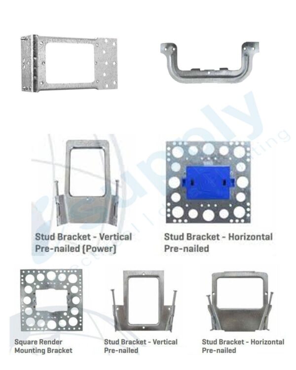 100 x Clipsal Compatible METAL PLASTER BRACKETS RENDER for GYPROCK