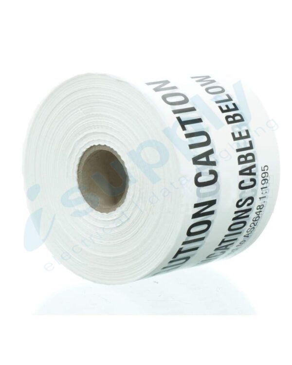 Communication Underground Warning Tape - WHITE 100 meters - Image 2