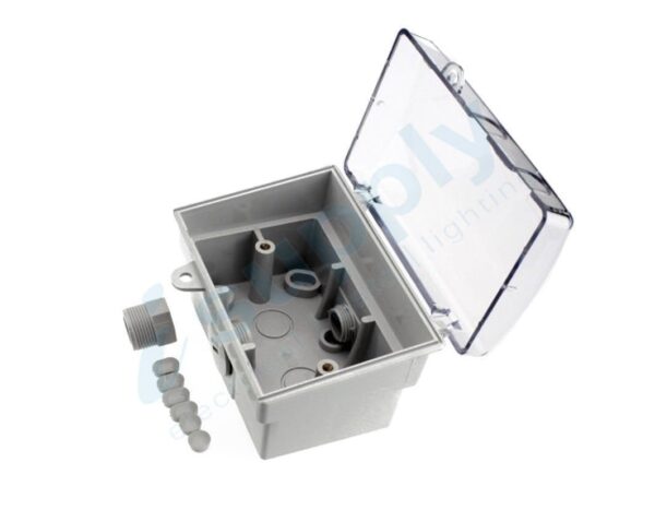 DEXTON Five Light Switch 5 Gang + Weatherproof Box Lock Clear Lid - Image 4