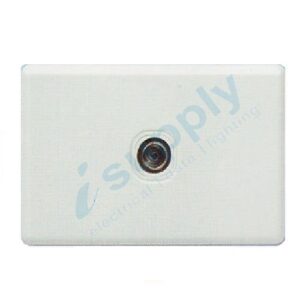 DEXTON TV Slim 5mm Coax Aerial Socket Outlet White WS-TVC