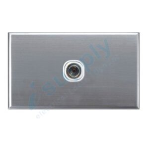 DEXTON TV Coax Aerial Socket Outlet Screw Wall Plate Slim Stainless Steel Cover DXWS/TVC/SC