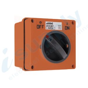 PULSET Three Phase Square Surface Switch 20 Amp Resistive Orange IP/S3P20/RO