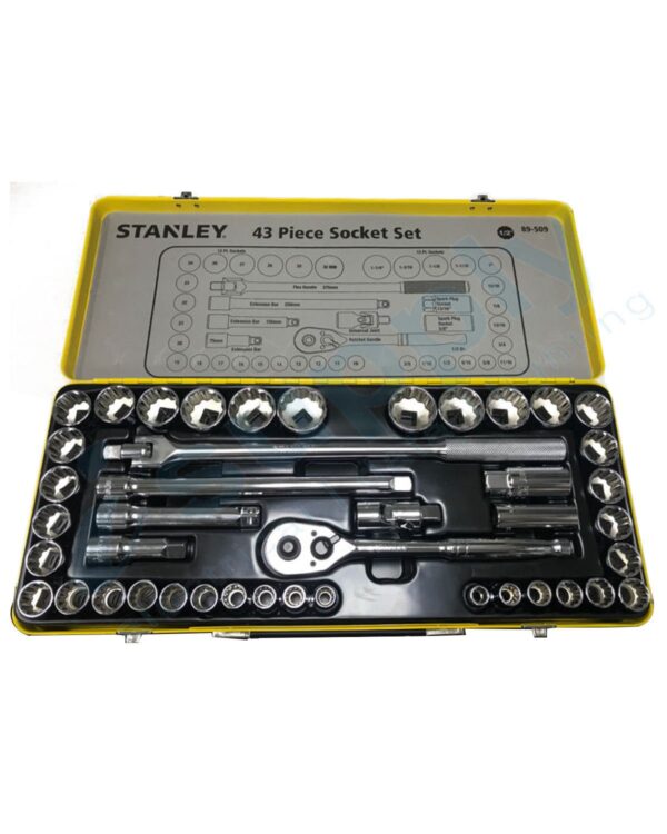 STANLEY 43 PIECE 1/2" COMBO SOCKET SET 89.509 89-509 - Image 3