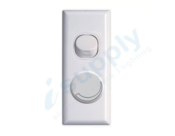 Universal Dimmer Light Switch White Architrave 450W or 350W Suits LED