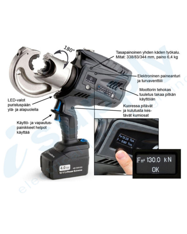CABAC CEMBRE 13T Battery Hydraulic Crimper Li-Ion B1350-CT - Image 2