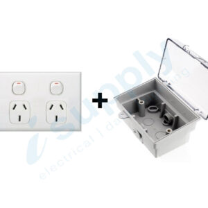 DEXTON Waterproof Double Power Point Weatherproof Box Lock
