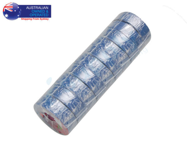 Home Electrical Insulation PVC Tape Blue 19mm x 20M Single or Bulk Pack - Image 2