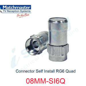 MATCHMASTER 100 x Connector Self Install RG6 Quad 08MM-SI6Q