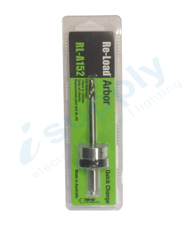RELOAD ARBOR, QUICK CHANGE SUITS HOLESAWS 14-102mm RLA152