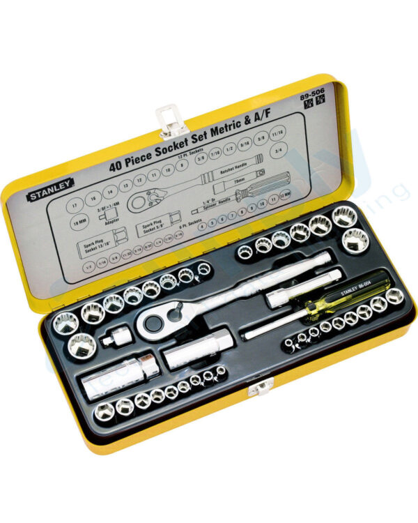 Stanley 40 Piece AF & Metric Socket Set 89-506 - Image 2